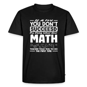 Math Teacher Math Gift - Men's Premium Organic T-Shirt - black - Front - Nico (187cm)
