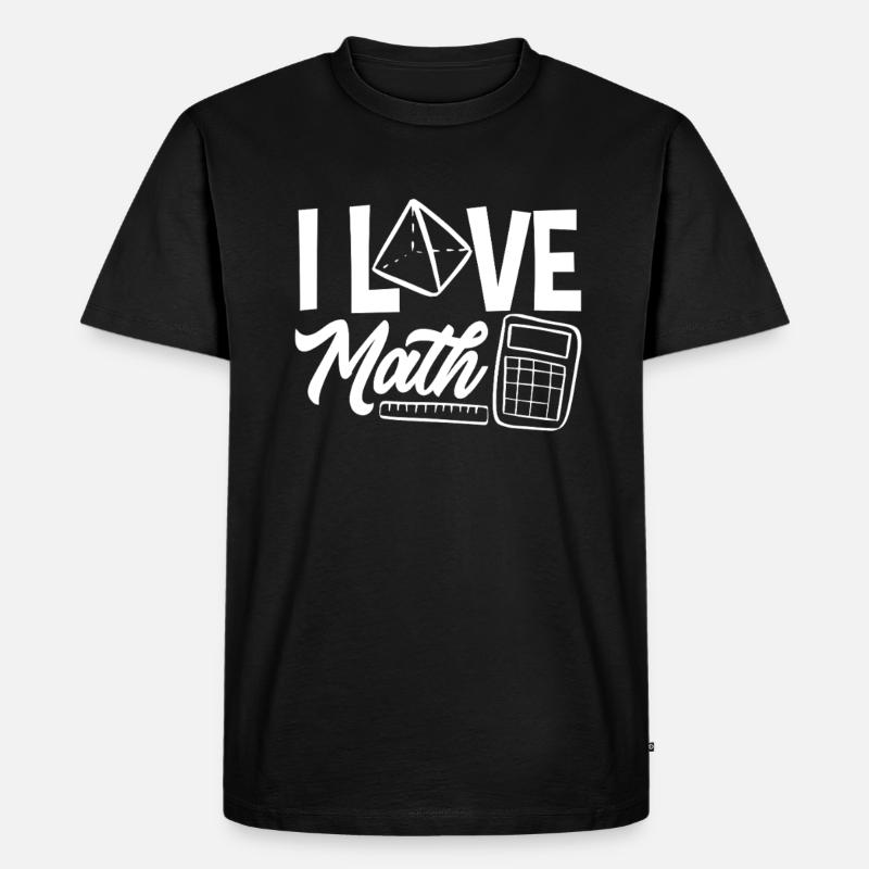 Mathe Lehrer Mathematik Geschenk - Männer Premium Bio T-Shirt - Schwarz