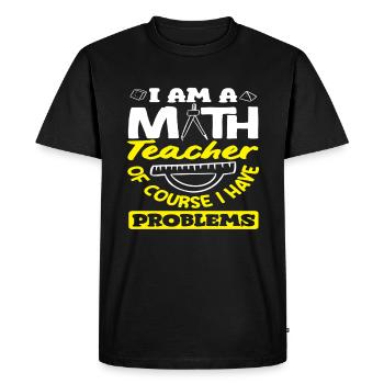 Math Teacher Math Gift - Men's Premium Organic T-Shirt - black - Front - Nico (187cm)