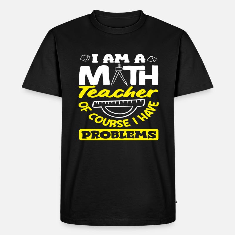 Mathe Lehrer Mathematik Geschenk - Männer Premium Bio T-Shirt - Schwarz