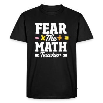 Math Teacher Math Gift - Men's Premium Organic T-Shirt - black - Front - Nico (187cm)
