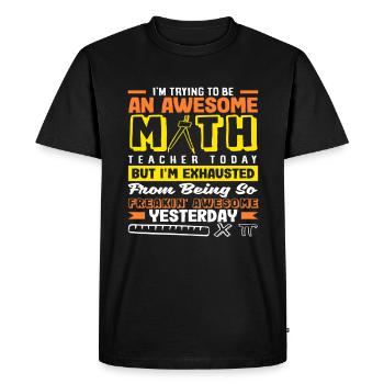 Math Teacher Math Gift - Men's Premium Organic T-Shirt - black - Front - Nico (187cm)