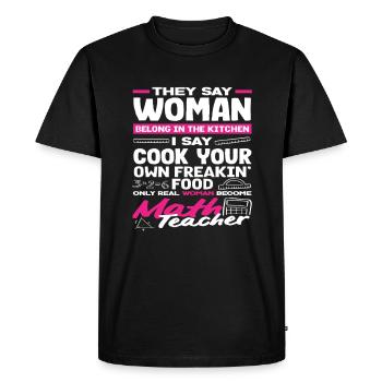 Math Teacher Math Gift - Men's Premium Organic T-Shirt - black - Front - Nico (187cm)
