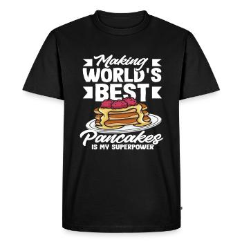 Conjure up the best pancakes in the world - Men's Premium Organic T-Shirt - black - Front - Nico (187cm)