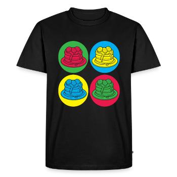 Des crêpes colorées Du plaisir pour les amateurs de petit-déjeuner - T-shirt Premium bio Homme - noir - Devant - Nico (187cm)