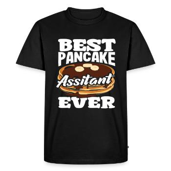 Best Pancake Assistant Ever - Men's Premium Organic T-Shirt - black - Front - Nico (187cm)