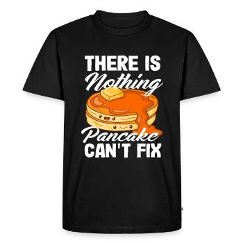 Nothing pancakes can't fix - Men's Premium Organic T-Shirt - black - Front - Nico (187cm)