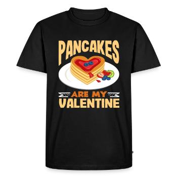 Les crêpes sont mon plat préféré de la Saint-Valentin - T-shirt Premium bio Homme - noir - Devant - Nico (187cm)