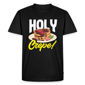 Crêpes Sainte Crêpe Plaisir du petit-déjeuner - T-shirt Premium bio Homme - noir - Devant - Nico (187cm)