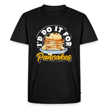 Crêpes Je ferais n'importe quoi pour des crêpes - T-shirt Premium bio Homme - noir - Devant - Nico (187cm)