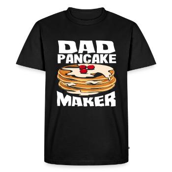 Pancakes Dad Pancake Maker - Men's Premium Organic T-Shirt - black - Front - Nico (187cm)