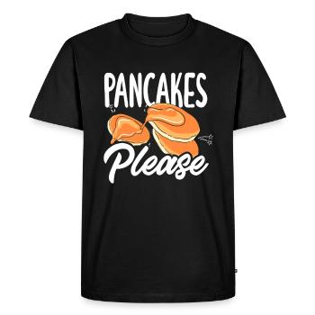Pancakes please for breakfast lovers - Men's Premium Organic T-Shirt - black - Front - Nico (187cm)