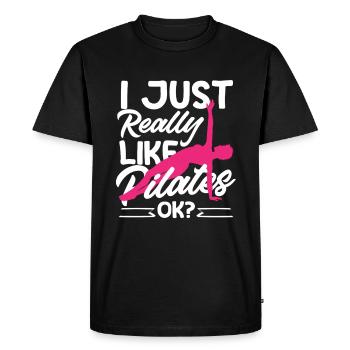 Pilates J’aime beaucoup le Pilates - T-shirt Premium bio Homme - noir - Devant - Nico (187cm)