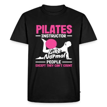 Instructeur de Pilates, dicton amusant - T-shirt Premium bio Homme - noir - Devant - Nico (187cm)