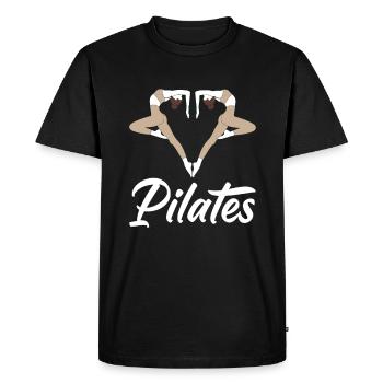 Motif cœur de Pilates pour les fans de fitness - T-shirt Premium bio Homme - noir - Devant - Nico (187cm)