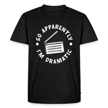 Musical Lover Dramatic Humor - Men's Premium Organic T-Shirt - black - Front - Nico (187cm)