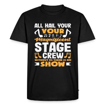 Citation de l’équipe de scène de Musicals Lover - T-shirt Premium bio Homme - noir - Devant - Nico (187cm)