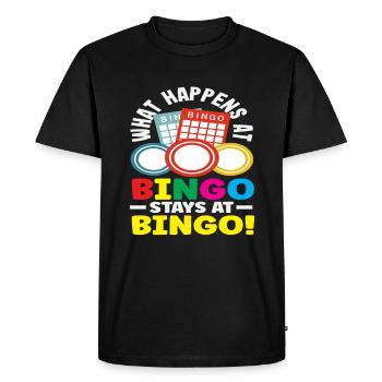Bingo amusant pour les joueurs de bingo - T-shirt Premium bio Homme - noir - Devant - Nico (187cm)