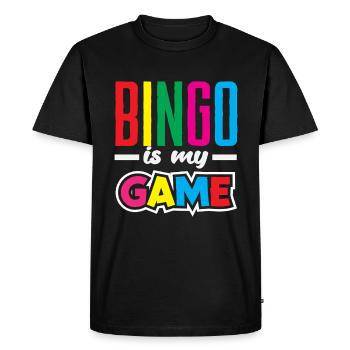 Bingo est mon jeu pour les joueurs de bingo - T-shirt Premium bio Homme - noir - Devant - Nico (187cm)