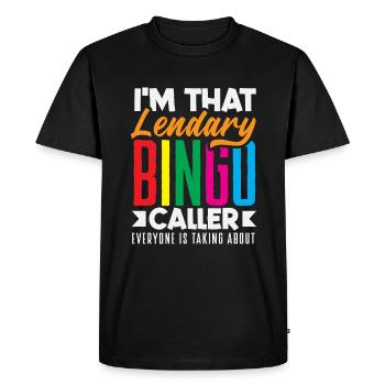 Appel de bingo légendaire pour les joueurs de bingo - T-shirt Premium bio Homme - noir - Devant - Nico (187cm)