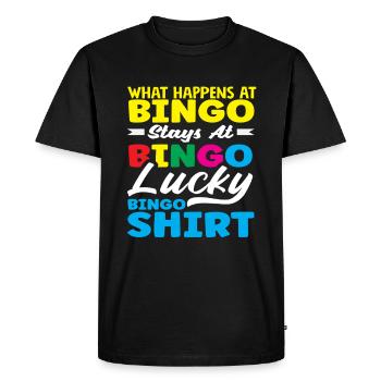 Joueurs de bingo Que se passe-t-il au bingo ? - T-shirt Premium bio Homme - noir - Devant - Nico (187cm)