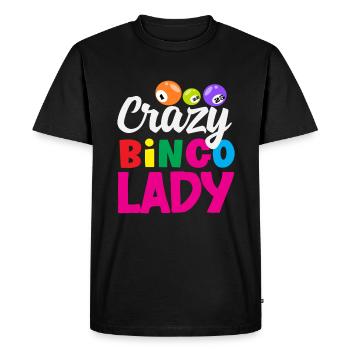 Crazy Bingo Lady Bingo Joueurs de bingo - T-shirt Premium bio Homme - noir - Devant - Nico (187cm)