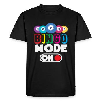 Mode bingo activé pour les joueurs de bingo - T-shirt Premium bio Homme - noir - Devant - Nico (187cm)