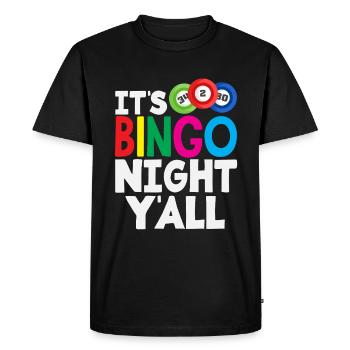 Joueur de bingo C’est la nuit du bingo - T-shirt Premium bio Homme - noir - Devant - Nico (187cm)