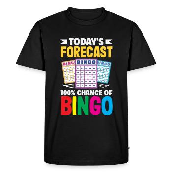 100 % de chances de prédiction de bingo - T-shirt Premium bio Homme - noir - Devant - Nico (187cm)