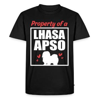 Chien Lhassa Apso - T-shirt Premium bio Homme - noir - Devant - Nico (187cm)