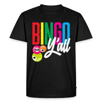 Bingo Y’all Expérience de bingo colorée - T-shirt Premium bio Homme - noir - Devant - Nico (187cm)