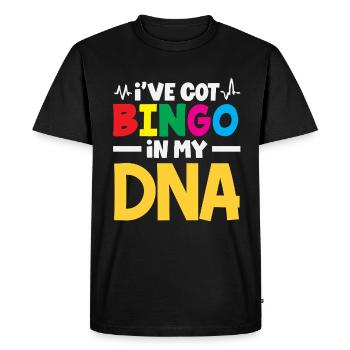 Bingo dans mon ADN Déclaration amusante - T-shirt Premium bio Homme - noir - Devant - Nico (187cm)