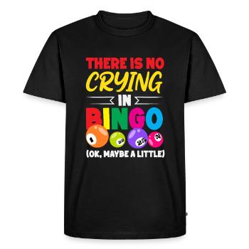Pas de pleurs au bingo - T-shirt Premium bio Homme - noir - Devant - Nico (187cm)