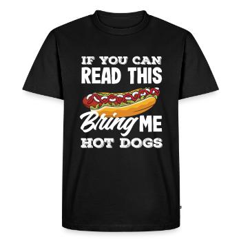 Amateur de hot-dogs Apportez-moi des hot-dogs - T-shirt Premium bio Homme - noir - Devant - Nico (187cm)