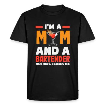 I'm a mom and a bartender - Men's Premium Organic T-Shirt - black - Front - Nico (187cm)