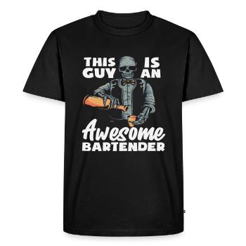 This guy is a great bartender - Men's Premium Organic T-Shirt - black - Front - Nico (187cm)