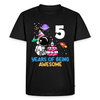 5 Years Be Great Birthday - Men's Premium Organic T-Shirt - black - Front - Nico (187cm)