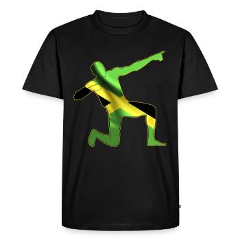 Drapeau Jamaique Sport athlétisme - T-shirt Premium bio Homme - noir - Devant - Nico (187cm)