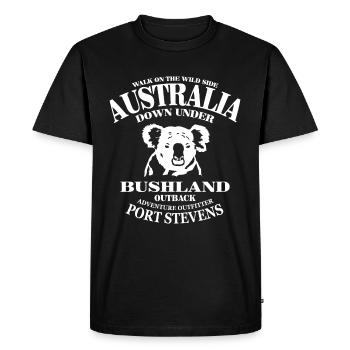Koala - Australia - Australie - T-shirt Premium bio Homme - noir - Devant - Nico (187cm)