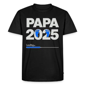 Dad 2025 Loading Fathers Gift - Men's Premium Organic T-Shirt - black - Front - Nico (187cm)