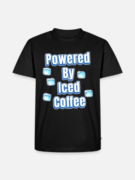 Powered By Iced Coffee - Men's Premium Organic T-Shirt - black
