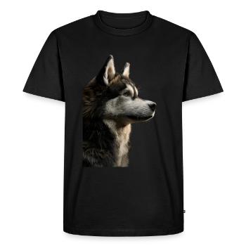 Malamute d’Alaska - T-shirt Premium bio Homme - noir - Devant - Nico (187cm)
