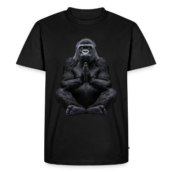 Gorille - T-shirt Premium bio Homme - noir - Devant - Nico (187cm)