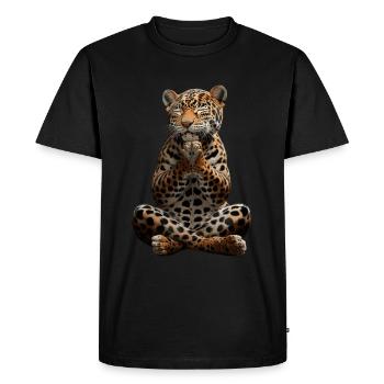 jaguar - T-shirt Premium bio Homme - noir - Devant - Nico (187cm)
