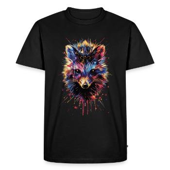 Hedgehog - Men's Premium Organic T-Shirt - black - Front - Nico (187cm)
