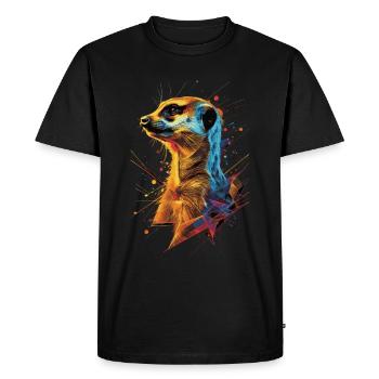 Suricate - T-shirt Premium bio Homme - noir - Devant - Nico (187cm)