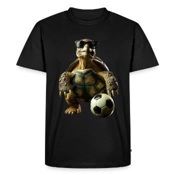 Tortue - T-shirt Premium bio Homme - noir - Devant - Nico (187cm)
