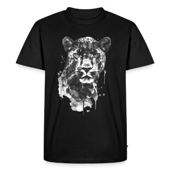 Panthère - T-shirt Premium bio Homme - noir - Devant - Nico (187cm)