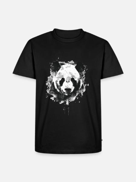 Panda - Men's Premium Organic T-Shirt - black