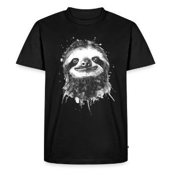 Sloth - Men's Premium Organic T-Shirt - black - Front - Nico (187cm)